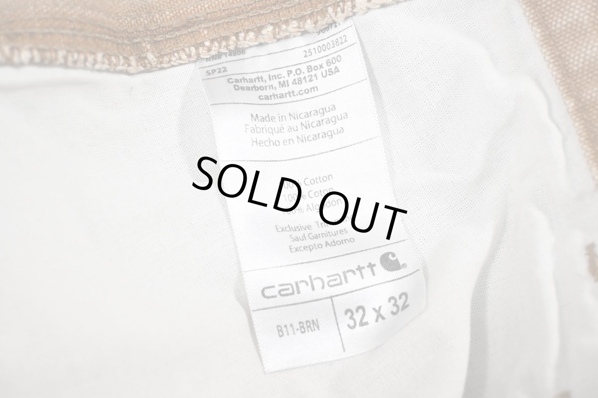 画像9: Used Carhartt Customized Duck Carpenter Pants Brown カーハート (9)
