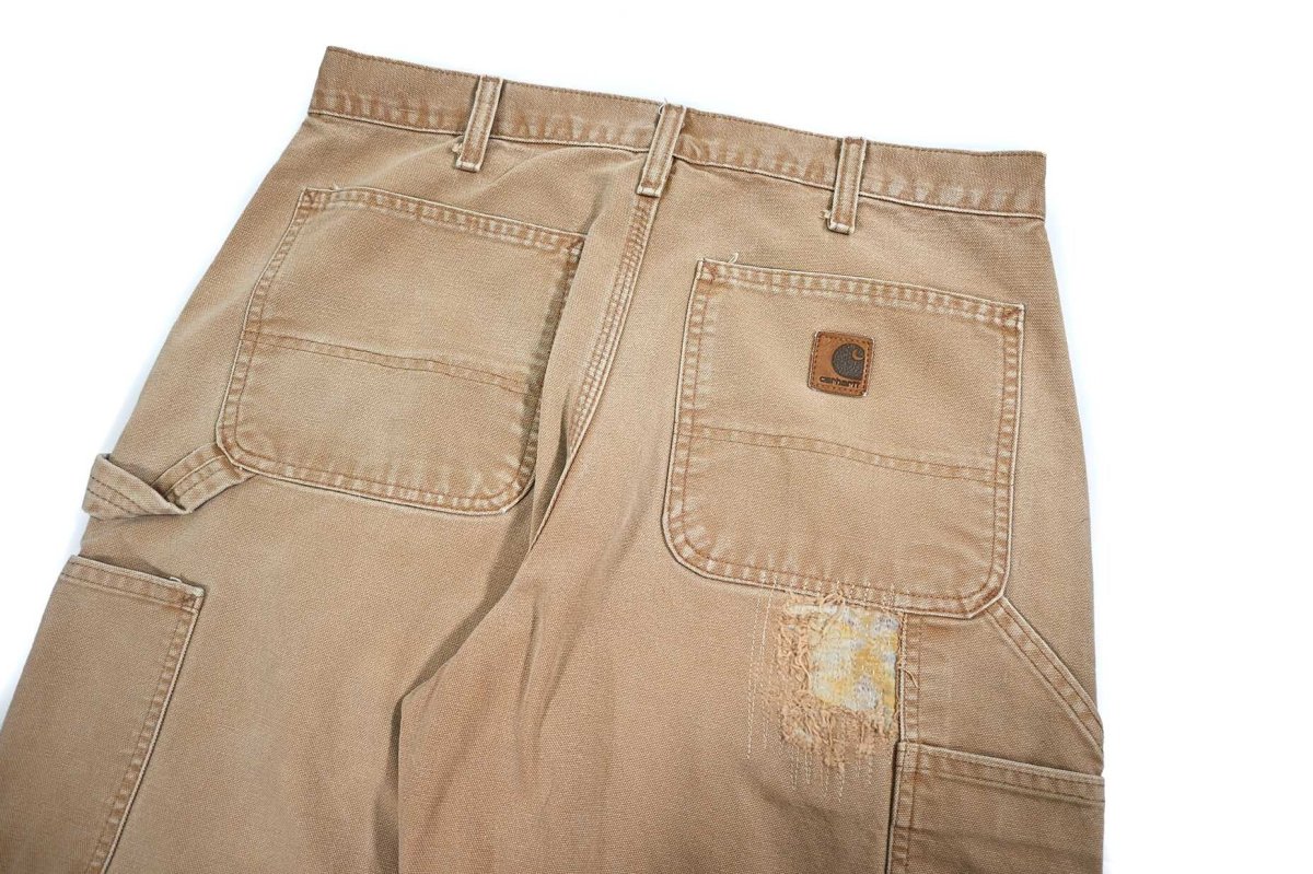 画像6: Used Carhartt Customized Duck Carpenter Pants Brown カーハート (6)