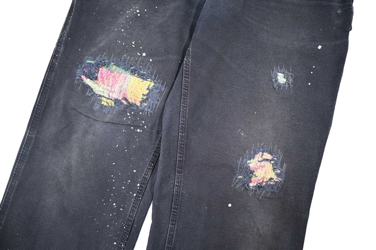 画像5: Used Carhartt Customized Duck Carpenter Pants Midnight カーハート (5)