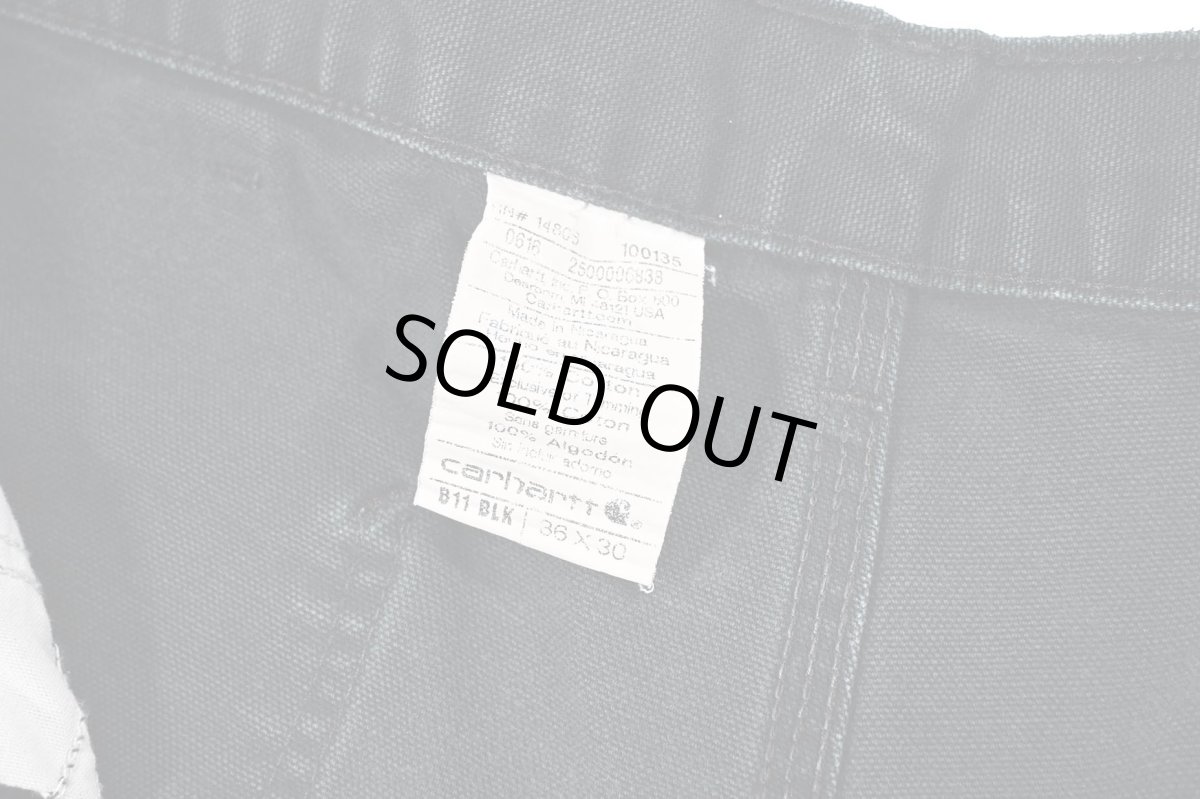 画像8: Used Carhartt Customized Duck Carpenter Pants Black カーハート (8)