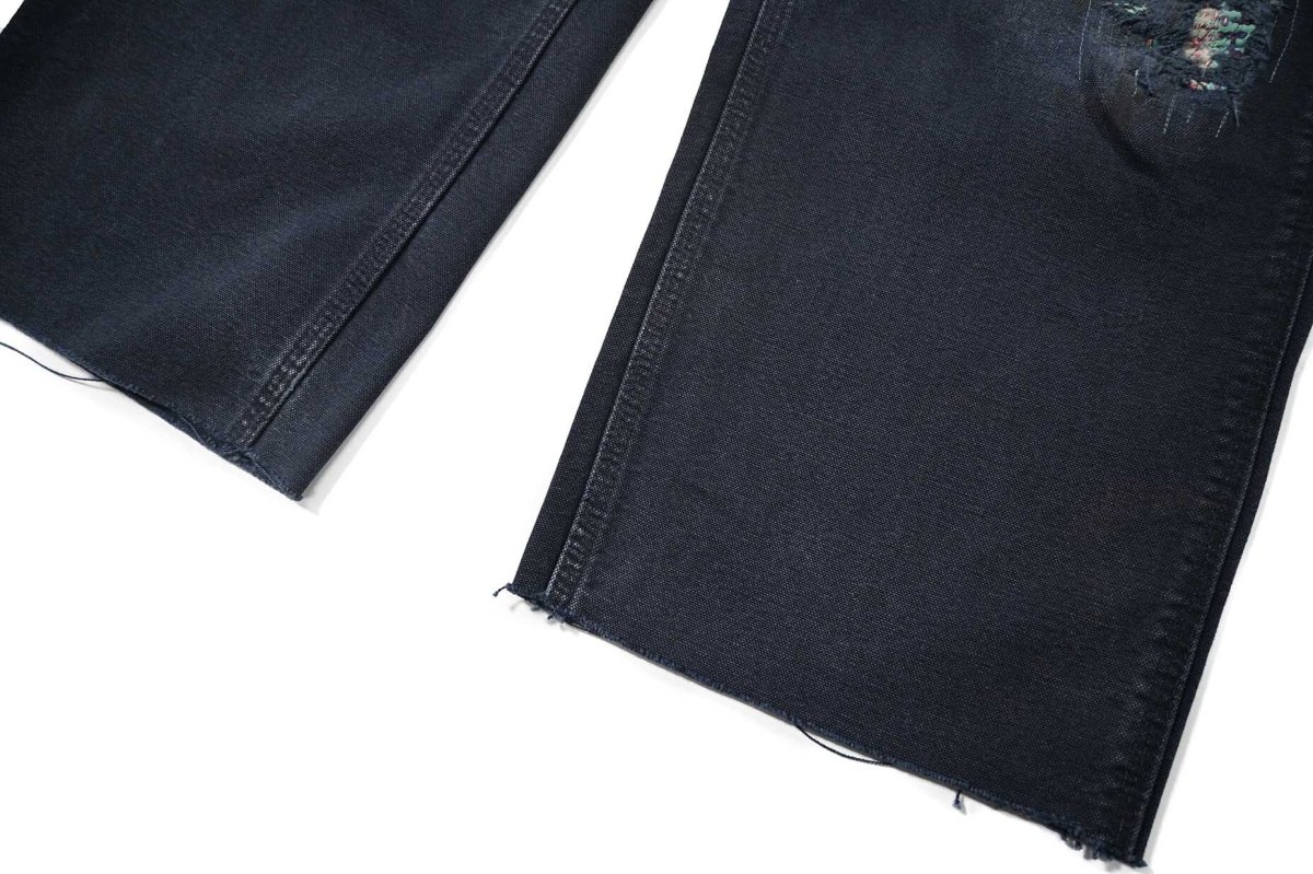 画像4: Used Carhartt Customized Duck Carpenter Pants Midnight カーハート (4)