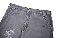 画像3: Used Carhartt Customized Duck Carpenter Pants Petrol Blue カーハート (3)