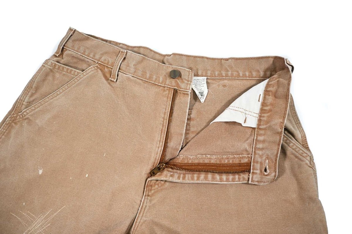 画像7: Used Carhartt Customized Duck Carpenter Pants Brown カーハート (7)