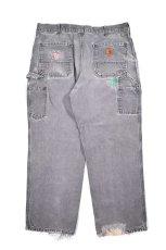 画像2: Used Carhartt Customized Duck Carpenter Pants Petrol Blue カーハート (2)