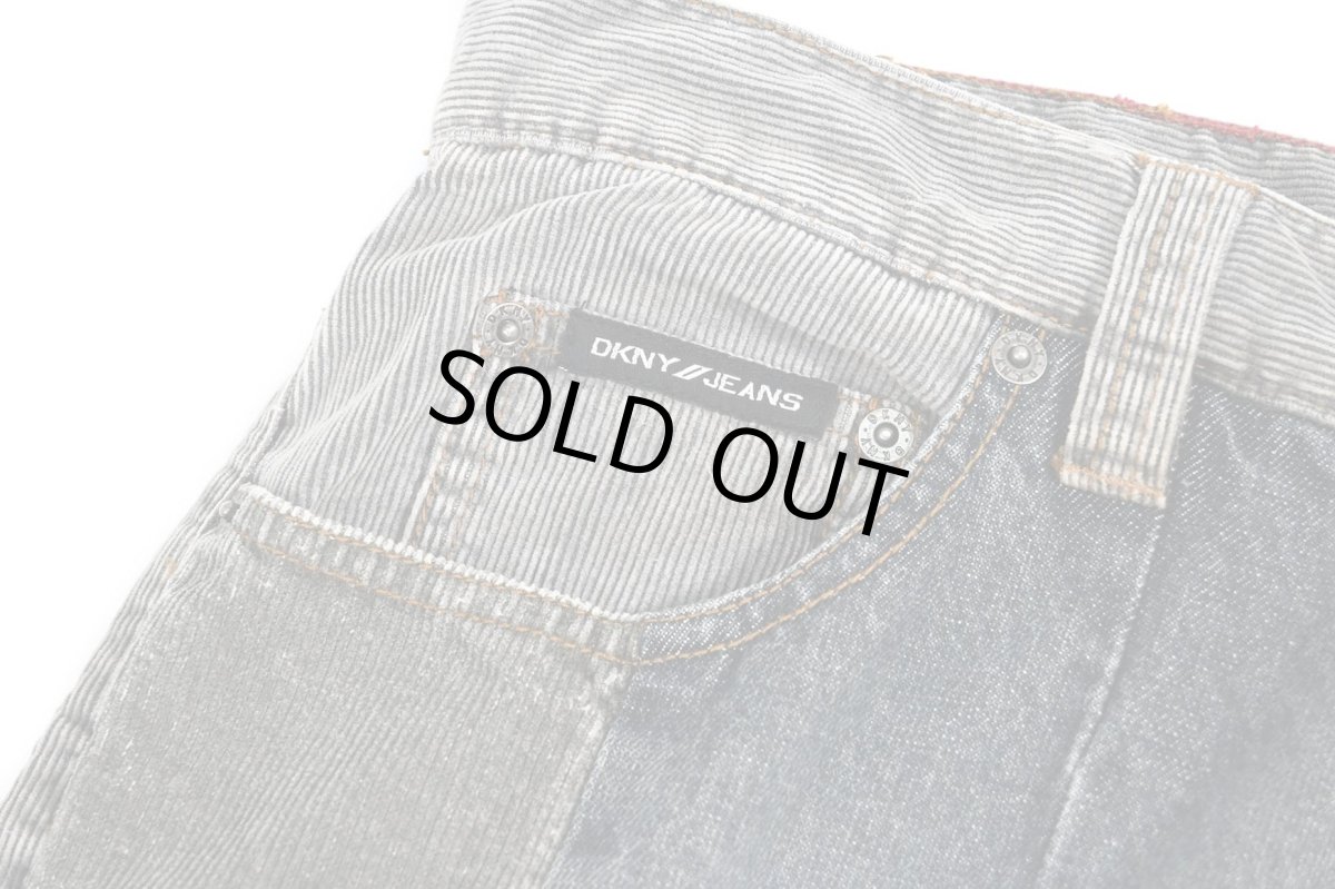 画像5: Used DKNY Jeans Patchwork Flare Pants (5)