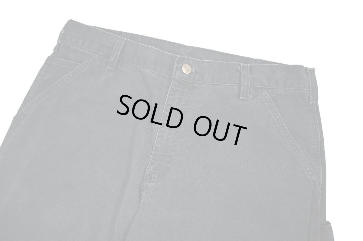 画像3: Used Carhartt Customized Duck Carpenter Pants Black カーハート (3)