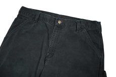 画像3: Used Carhartt Customized Duck Carpenter Pants Black カーハート (3)