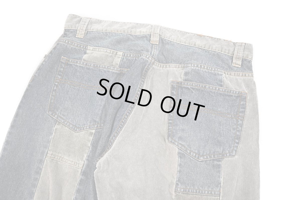 画像6: Used DKNY Jeans Patchwork Flare Pants (6)