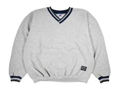 画像1: Used Russell Athletic V-Neck Blank Sweat Shirt made in USA (1)