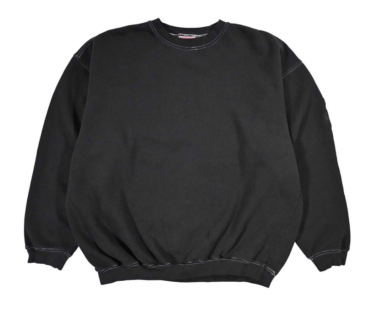 画像1: Used Marlboro Sweat Shirt Black Over Dye (1)
