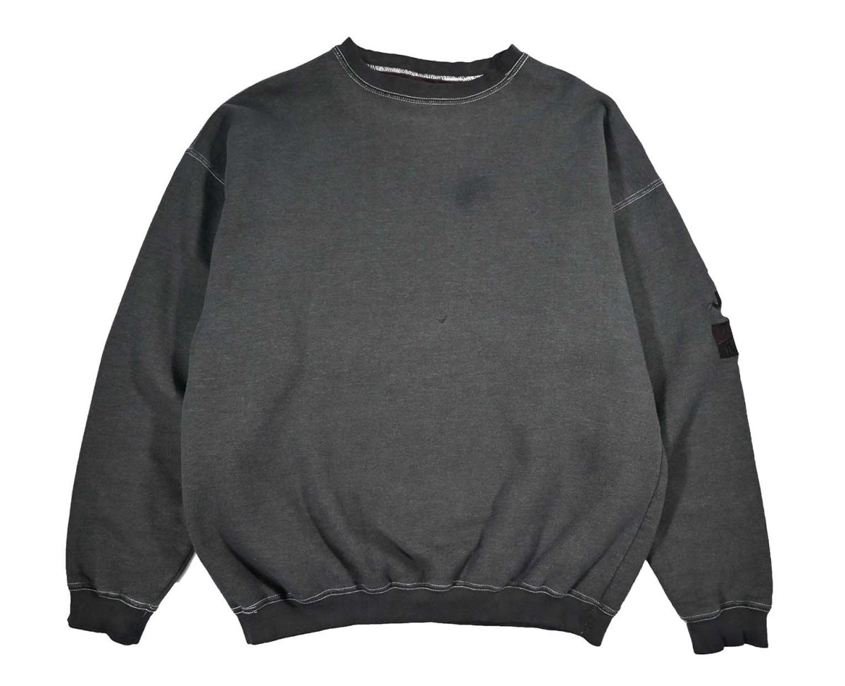 画像1: Used Marlboro Sweat Shirt Black Over Dye (1)
