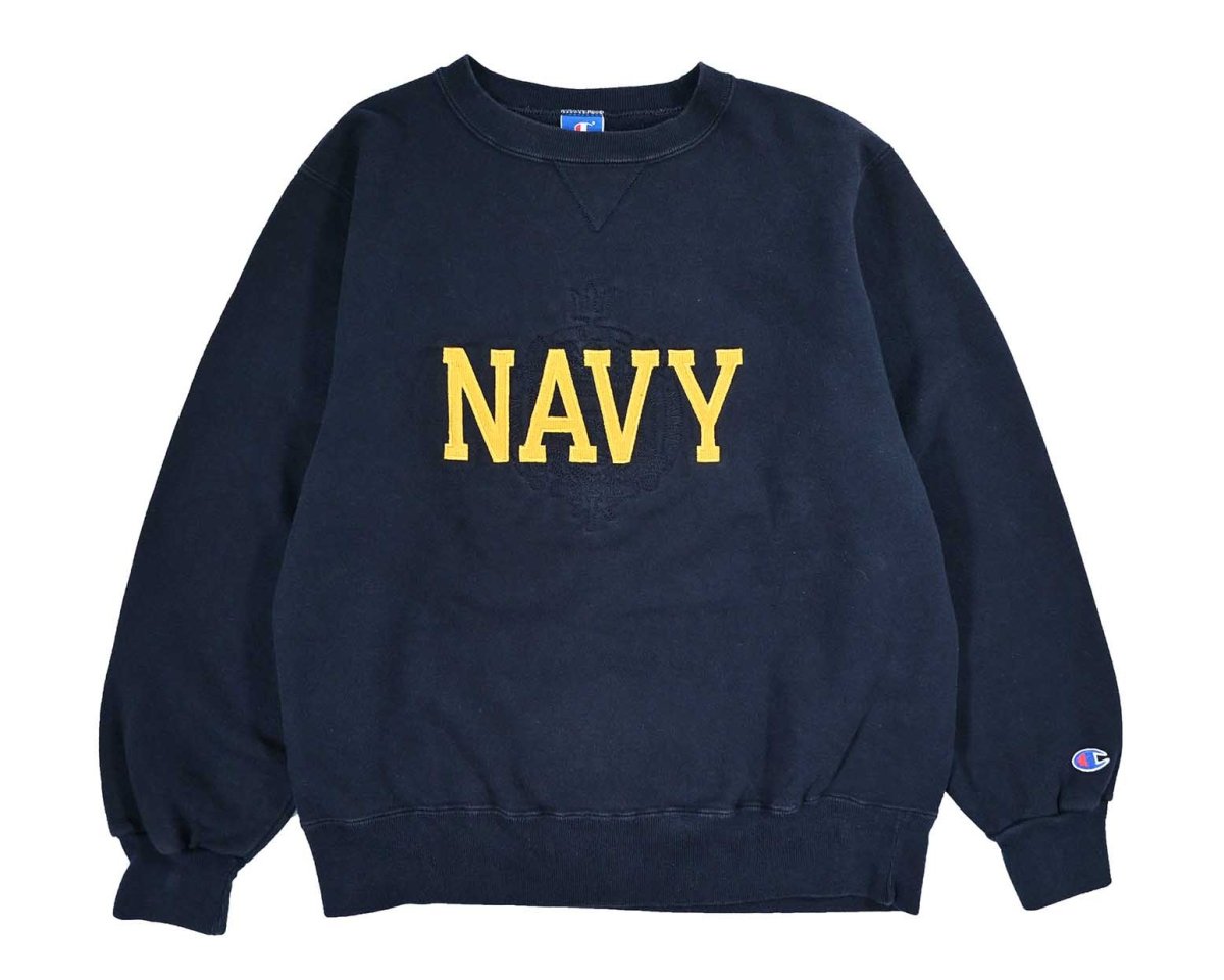 画像1: Used Champion Sweat Shirt "Navy" made in USA (1)