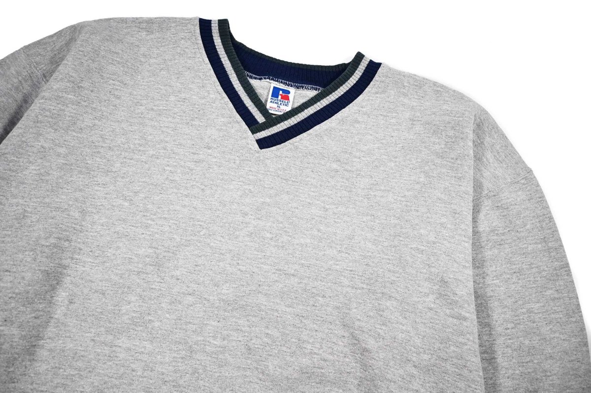 画像2: Used Russell Athletic V-Neck Blank Sweat Shirt made in USA (2)