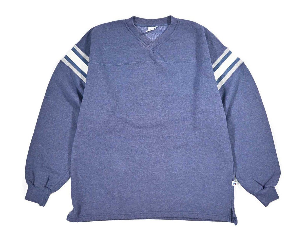 画像1: Used Russell Athletic V-Neck Blank Sweat Shirt made in USA (1)