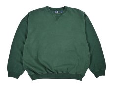 画像1: Used Gap Blank Sweat Shirt Green (1)