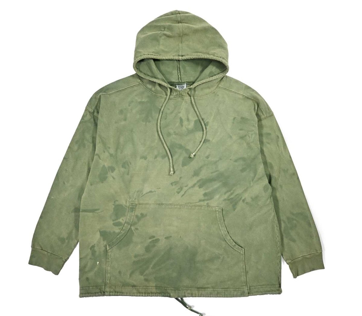 画像1: Used Gap Blank Sweat Hoodie Green made in USA (1)