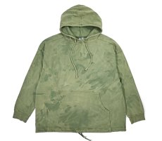画像1: Used Gap Blank Sweat Hoodie Green made in USA (1)