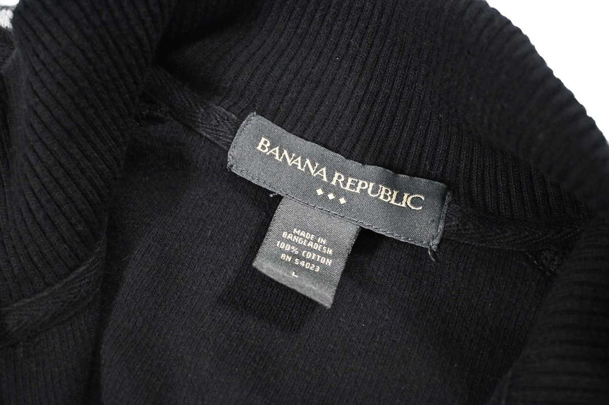 画像4: Used Banana Republic Full Zip Cotton Knit Black (4)