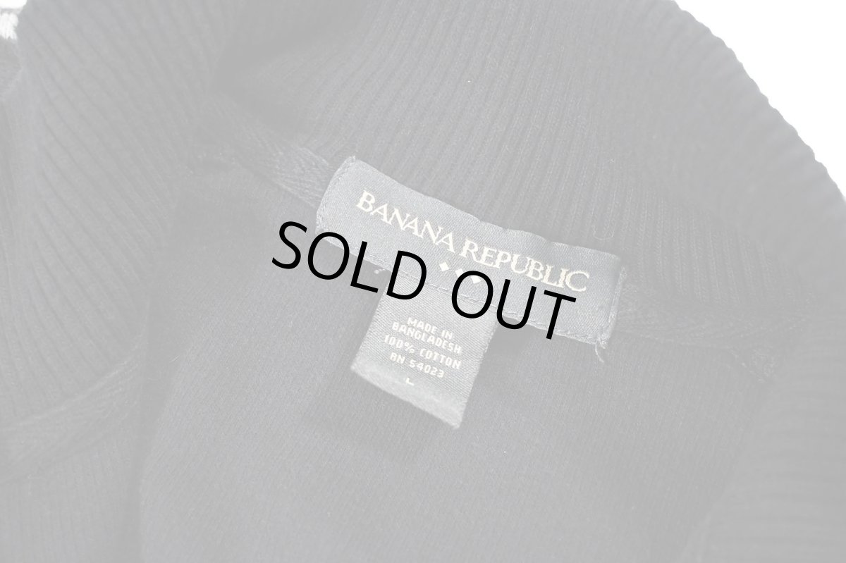 画像4: Used Banana Republic Full Zip Cotton Knit Black (4)