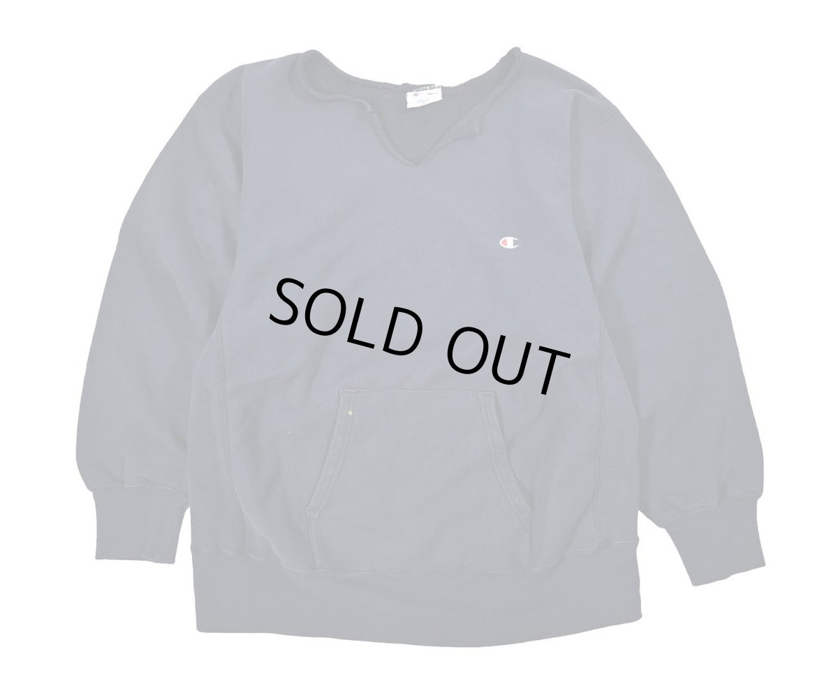 画像1: 80s Used Champion Reverse Weave Sweat Shirt Navy made in USA (1)