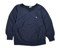 画像1: 80s Used Champion Reverse Weave Sweat Shirt Navy made in USA (1)