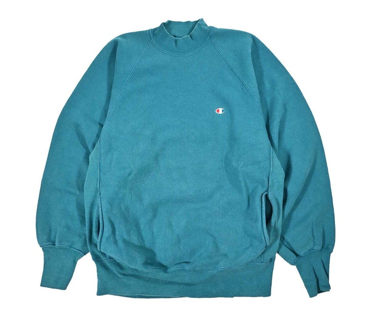 画像1: 90s Used Champion Reverse Weave Mock Neck Sweat Shirt made in USA  (1)