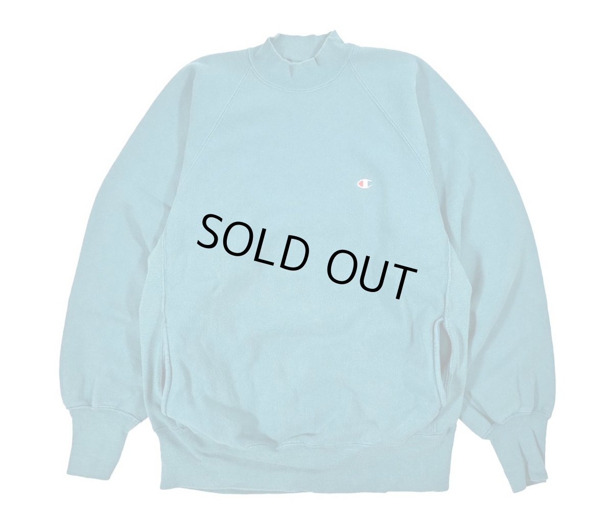 画像1: 90s Used Champion Reverse Weave Mock Neck Sweat Shirt made in USA  (1)