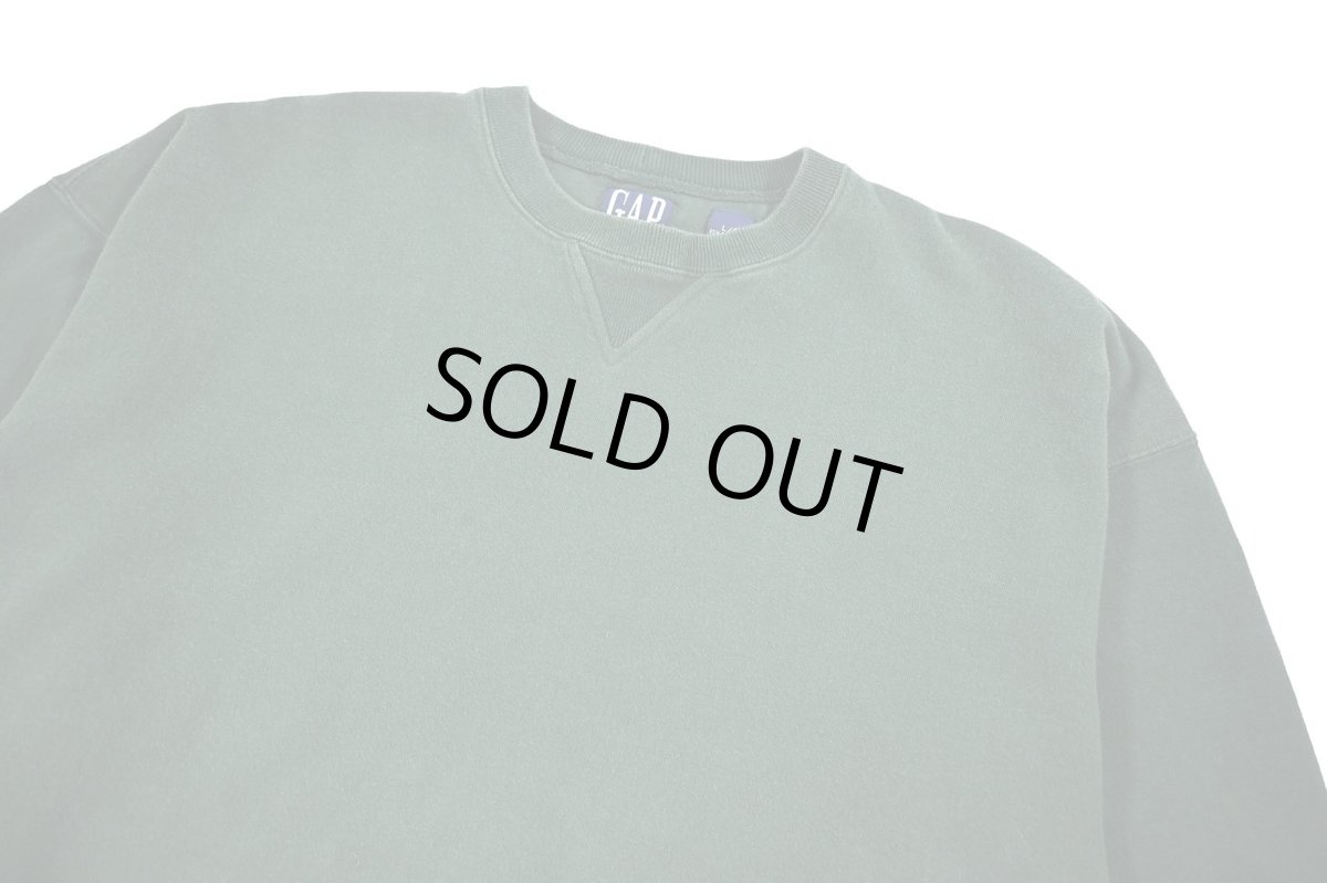 画像2: Used Gap Blank Sweat Shirt Green (2)