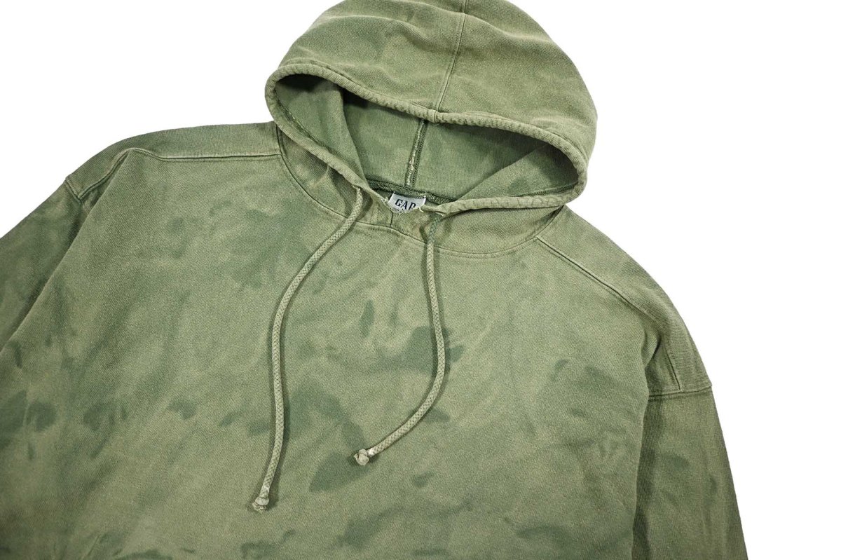 画像2: Used Gap Blank Sweat Hoodie Green made in USA (2)