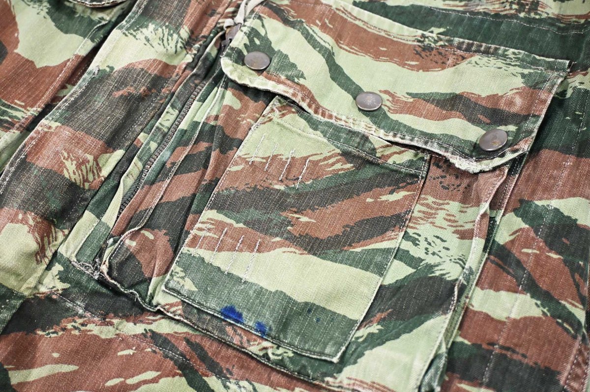 画像7: Used French Military TAP 47/56 Lizard Camo Paratrooper Jacket (7)