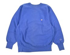 画像1: 90s Used Champion Reverse Weave Sweat Shirt Blue made in USA (1)