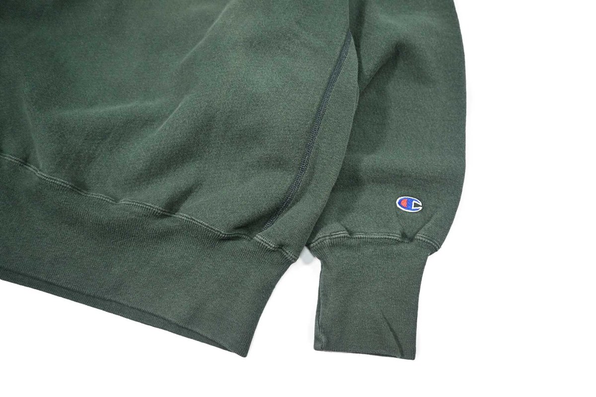 画像3: Used Champion Reverse Weave Sweat Shirt Green 目無し (3)