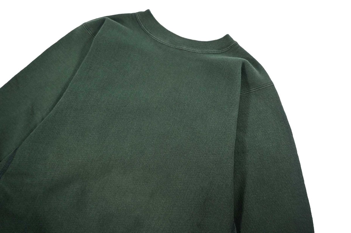 画像2: Used Champion Reverse Weave Sweat Shirt Green 目無し (2)