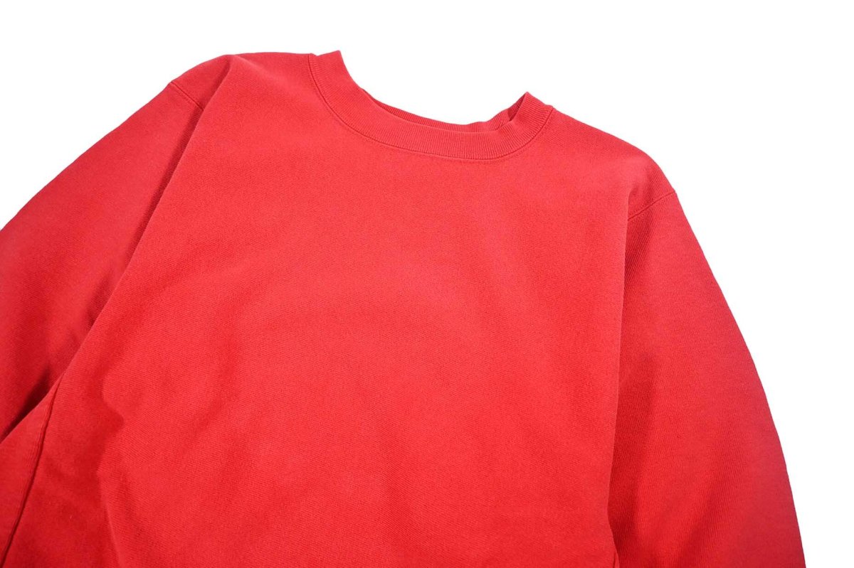 画像2: 80s Used Champion Reverse Weave Sweat Shirt Red made in USA 目無し (2)
