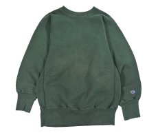 画像1: Used Champion Reverse Weave Sweat Shirt Green 目無し (1)