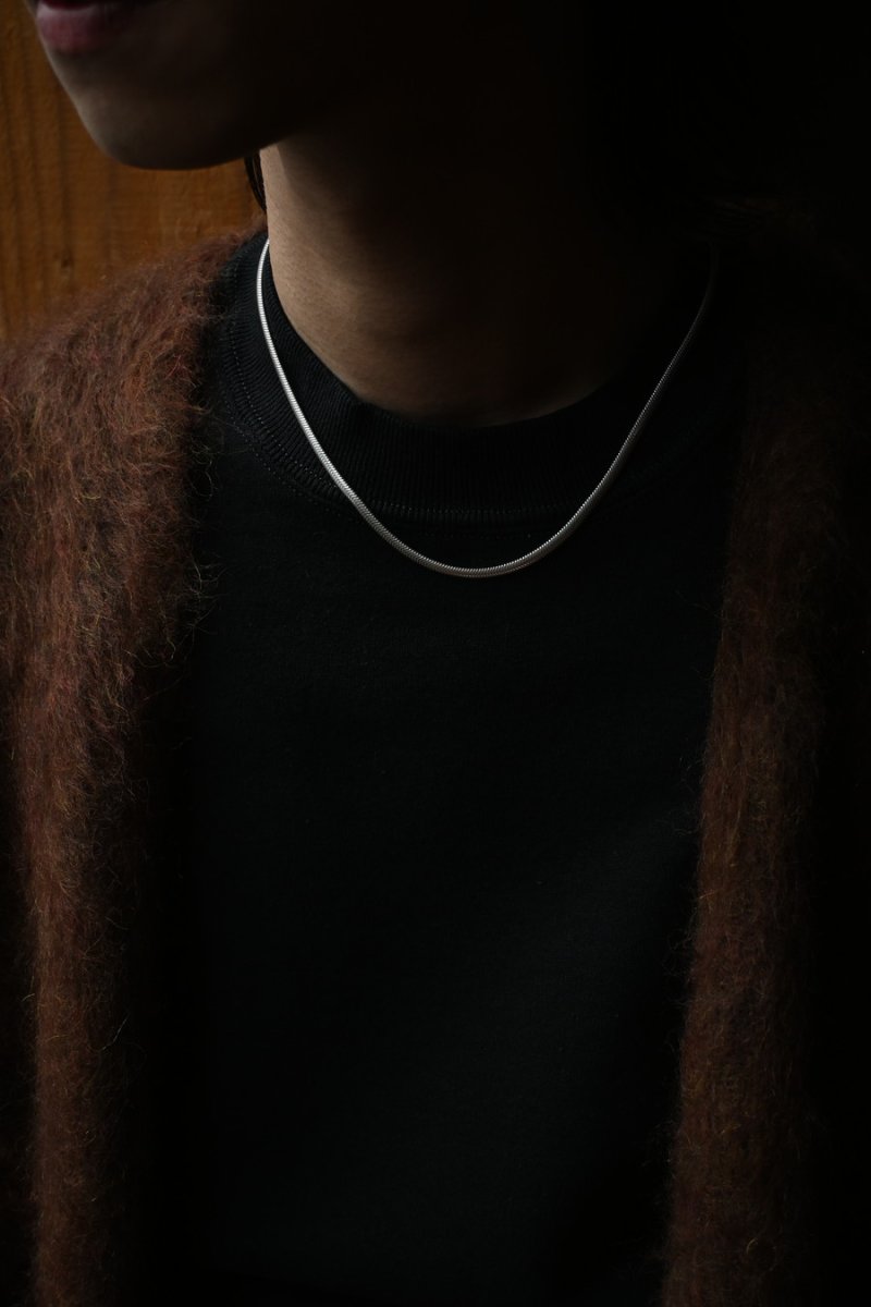 画像3: Italian Silver Necklace Snake (3)