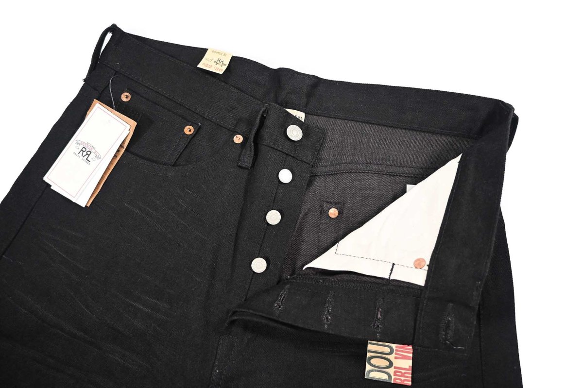画像7: RRL Vintage 5Pocket Black Selvedge Jeans made in USA ラルフローレン (7)