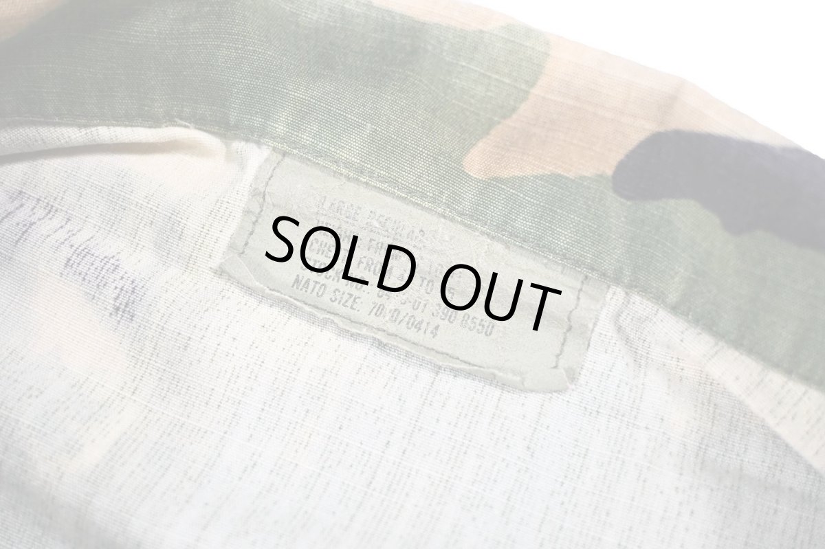 画像4: Used Us Military Bleached BDU Coat Woodland Camo (4)