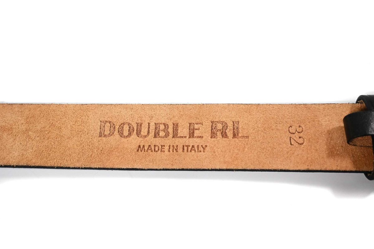 画像3: RRL Vincennes Leather Belt Custom Silver-Tone Brass Buckle ラルフローレン (3)