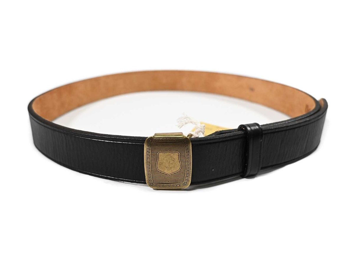 画像1: RRL Vincennes Leather Belt Brass Buckle ラルフローレン (1)