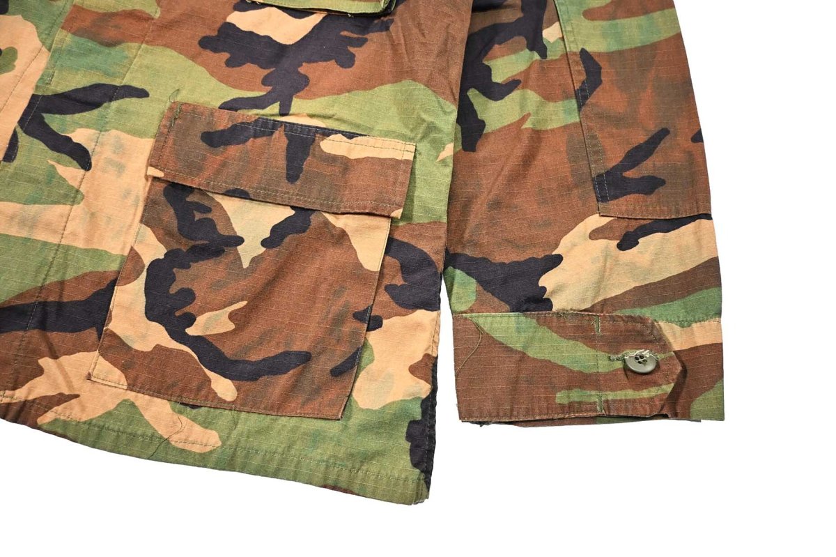 画像3: Used Us Military Bleached BDU Coat Woodland Camo (3)