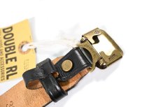 画像4: RRL Vincennes Leather Belt Brass Buckle ラルフローレン (4)