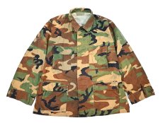 画像1: Used Us Military Bleached BDU Coat Woodland Camo (1)