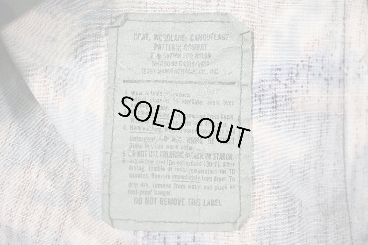 画像5: Used Us Military Bleached BDU Coat Woodland Camo (5)