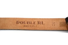 画像3: RRL Vincennes Leather Belt Brass Buckle ラルフローレン (3)