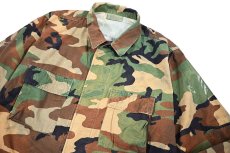 画像2: Used Us Military Bleached BDU Coat Woodland Camo (2)