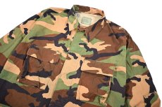 画像2: Used Us Military Bleached BDU Coat Woodland Camo (2)