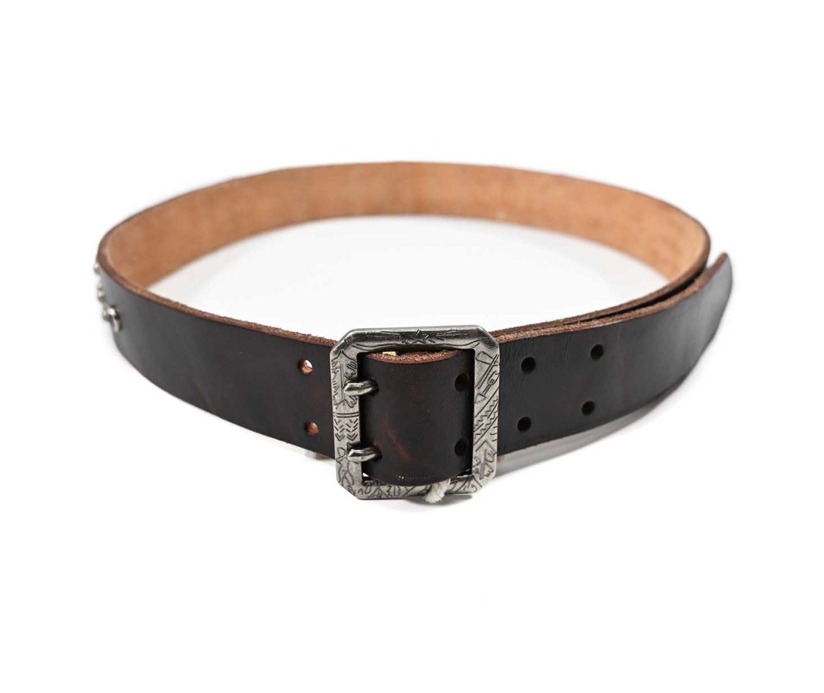 画像1: RRL Studded Leather Belt ラルフローレン (1)