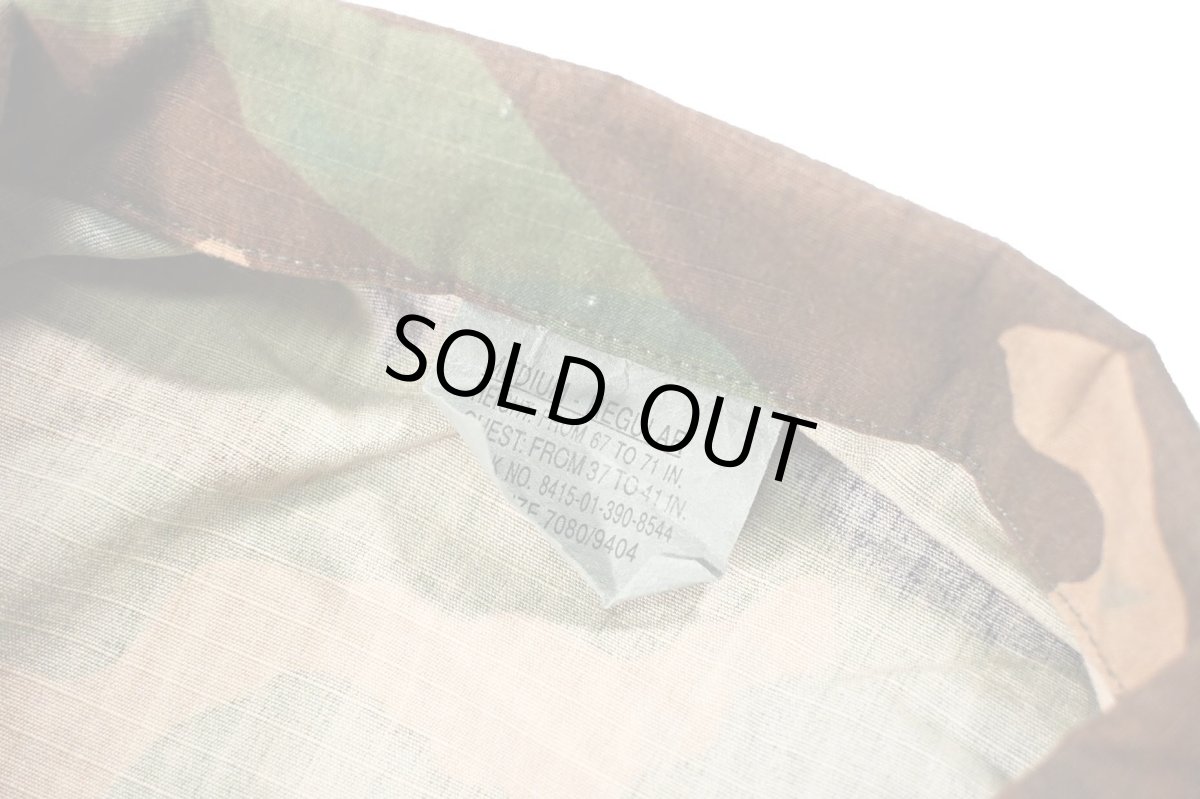 画像4: Used Us Military Bleached BDU Coat Woodland Camo (4)
