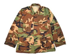 画像1: Used Us Military Bleached BDU Coat Woodland Camo (1)